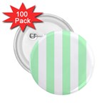 Vertical Stripes - White and Mint Green 2.25  Button (100 pack)