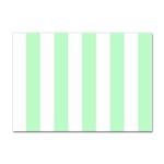 Vertical Stripes - White and Mint Green Sticker A4 (100 pack)