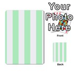 Vertical Stripes - White and Mint Green Multi-purpose Cards (Rectangle)