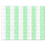 Vertical Stripes - White and Mint Green Jigsaw Puzzle (Rectangular)