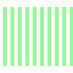 Vertical Stripes - White and Light Green Collage 8  x 10 