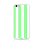 Vertical Stripes - White and Light Green Apple iPhone 6/6S Silicone Case (Transparent)