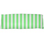 Vertical Stripes - White and Light Green Body Pillow Case (Dakimakura) (One Side)