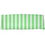 Vertical Stripes - White and Light Green Body Pillow Case Dakimakura (Two Sides)