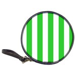 Vertical Stripes - White and Lime Green Classic 20-CD Wallet