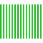 Vertical Stripes - White and Lime Green Collage 11  x 14 