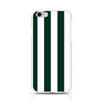 Vertical Stripes - White and Deep Green Apple iPhone 6/6S Silicone Case (Transparent)