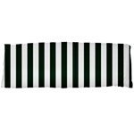 Vertical Stripes - White and Deep Green Body Pillow Case Dakimakura (Two Sides)