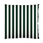 Vertical Stripes - White and Deep Green Standard Cushion Case (One Side)