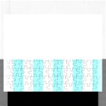 Vertical Stripes - White and Celeste Cyan Jigsaw Puzzle (Rectangular)