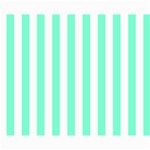 Vertical Stripes - White and Aquamarine Collage 8  x 10 