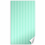 Vertical Stripes - White and Aquamarine Canvas 40  x 72 