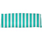 Vertical Stripes - White and Turquoise Body Pillow Case Dakimakura (Two Sides)