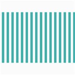 Vertical Stripes - White and Verdigris Collage 12  x 18 