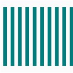 Vertical Stripes - White and Teal Collage 8  x 10 