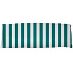 Vertical Stripes - White and Teal Body Pillow Case Dakimakura (Two Sides)