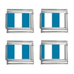 Vertical Stripes - White and Cerulean 9mm Italian Charm (4 pack)