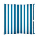 Vertical Stripes - White and Cerulean Standard Cushion Case (One Side)