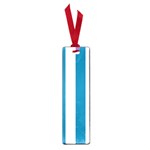 Vertical Stripes - White and Cerulean Small Book Mark