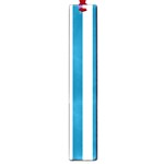 Vertical Stripes - White and Cerulean Large Book Mark