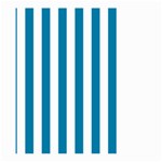 Vertical Stripes - White and Cerulean Large Garden Flag (Two Sides)