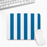 Vertical Stripes - White and Cerulean Small Mousepad