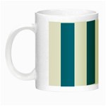 Vertical Stripes - White and Cerulean Night Luminous Mug