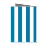 Vertical Stripes - White and Cerulean Mini Greeting Cards (Pkg of 8)