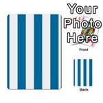 Vertical Stripes - White and Cerulean Multi-purpose Cards (Rectangle)