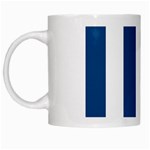 Vertical Stripes - White and Dark Cerulean White Mug