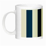 Vertical Stripes - White and Dark Cerulean Night Luminous Mug