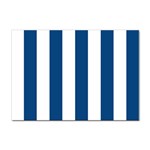 Vertical Stripes - White and Dark Cerulean Sticker A4 (10 pack)