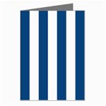 Vertical Stripes - White and Dark Cerulean Greeting Cards (Pkg of 8)