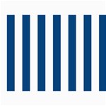 Vertical Stripes - White and Dark Cerulean 5  x 7  Photo Cards