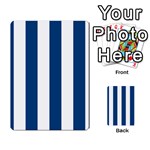 Vertical Stripes - White and Dark Cerulean Multi-purpose Cards (Rectangle)