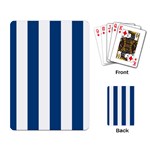 Vertical Stripes - White and Dark Cerulean Playing Cards Single Design