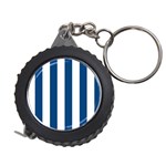 Vertical Stripes - White and Dark Cerulean Measuring Tape