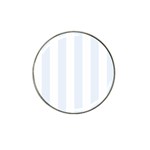 Vertical Stripes - White and Pastel Blue Hat Clip Ball Marker (4 pack)