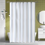 Vertical Stripes - White and Pastel Blue Shower Curtain 48  x 72  (Small)