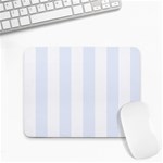 Vertical Stripes - White and Pastel Blue Small Mousepad