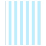 Vertical Stripes - White and Light Blue Drawstring Bag (Small)