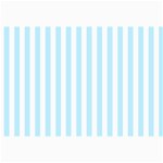 Vertical Stripes - White and Light Blue Collage 12  x 18 