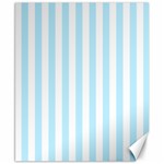 Vertical Stripes - White and Light Blue Canvas 8  x 10 