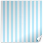 Vertical Stripes - White and Light Blue Canvas 12  x 12 