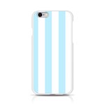 Vertical Stripes - White and Light Blue Apple iPhone 6/6S Silicone Case (Transparent)