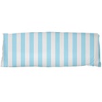 Vertical Stripes - White and Light Blue Body Pillow Case (Dakimakura) (One Side)