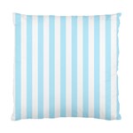 Vertical Stripes - White and Light Blue Standard Cushion Case (One Side)