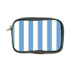 Vertical Stripes - White and Iceberg Blue Coin Purse