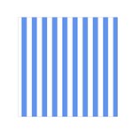 Vertical Stripes - White and Cornflower Blue Small Satin Scarf  (Square)