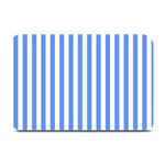 Vertical Stripes - White and Cornflower Blue Plate Mat